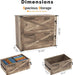 Two Drawer Rustic Graywashed Filing Cabinet Lockable