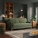 Olive Green Velvet Upholstered Sofa With PocketCoil