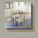 Skempton Cottage Dining 7 Piece Set – Rectangular Table & 6 Upholstered Chairs | Coastal Chic Meets Farmhouse, Whitewash