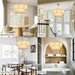 Alabaster Chandelier,D32In Spanish Marble round Alabaster Chandelier 2 Tiers,Modern Living Room Alabaster Chandeliers, Adjustable Gold Chandeliers for Dining Room,Bedroom,Bathroom,Entryway