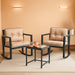 Wicker Patio Furniture Outdoor Bistro Set, Rocking Chair, 3 Piece, Rattan Conversation Set for Backyard Porch Poolside Lawn with Coffee Table,Black