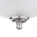 13 In. 2-Light Brushed Nickel Flush Mount with Frosted Glass Shade (2-Pack)