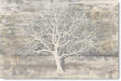 Tree of Life Canvas Wall Art Hand Painted Grey White Beige Paintings Modern Abstract Forest Pictures Artwork for Living Room Bedroom Office Decoration