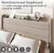 Full Linen Multifunctional Bed with Charging Station & Storage Headboard