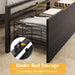 Full Size Bed Frame with Headboard and Charging Station,2 Drawers