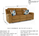 Kanlow Contemporary Manual Reclining Sofa with 2 Accent Pillows, Light Brown