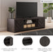 Cayboni Casual 71" TV Stand for Tvs up to 81" with 2 Cabinets, Adjustable Shelves and Fireplace Option, Black