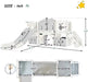 5 in 1 Children'S Slide Play Set, Free-Standing Castle Climbing Frame with Basketball Stand, Children'S Climbing Playhouse,