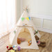 Children Playhouse Huge Indian Canvas Teepee Kids Play House with Two Windows - Comes with a Canvas Carry Bag