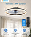Bladeless Low Profile Ceiling Fan Featuring Dimmable Lighting