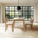 4-Piece Farmhouse Dining Set, Wooden Table with 2 Chairs, Bench Seat, Mid-Century Modern Wooden Table & Upholstered Chair Set for Home, Kitchen, Dining Room, Solidwood Legs