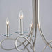 Nickel Chandelier Five Lights Seventeen Inch Height