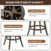 30 Inch Swivel Bar Height Barstools Set of 4, Black Stool Chairs