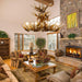 Deer Antler Chandelier Lighting,Large Deer Rustic Farmhouse Chandelier Light Fixtures for Dining Room Living Room Kitchen Island Bedroom Entryway Foyer (9 Lamp Arms + 6 Arms)