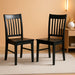 Norfol 11" Wood Dining Chairs in Black (Set of 2)