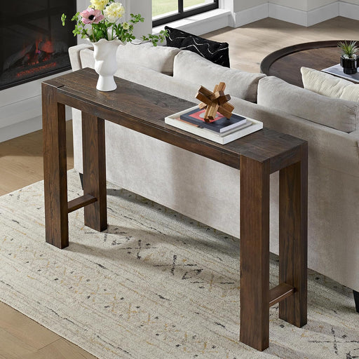 Classic Solid Wood Console Table - 56 Inch Modern Farmhouse Entryway Table - Easy Assembly Living Room Furniture for behind the Couch, Entryway, or Hallway (Brown)