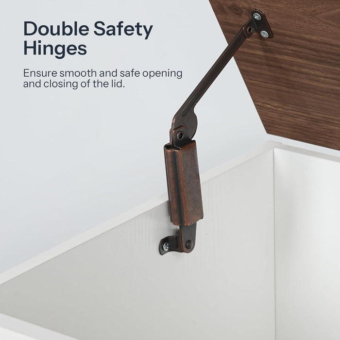 Antique Farmhouse Charred Walnut Toy Chest Storage