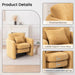 Oversized Chair for Living Room, Comfy Reading Chairs for Adults, 35.04'' Wide Single Sofa Accent Chair, Modern Chenille Large Armchair for Bedroom, Yellow