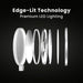 Edge 2.0 LED Desk Lamp | Dimmable Home Office Desk Light with USB Charging Port & Strong Swing Arm | Adjustable Color Temperature and Brightness | Circle Webcam Light - White