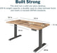 Electric Height Adjustable Standing Desk 54By26Inches ReclaimedWood