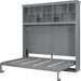 Gray Queen Murphy Bed With USB Charging And Storage