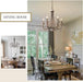 French Country Chandelier 20 Inch Whitewashed Wood