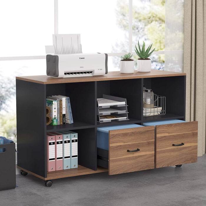 FortyThreeInch Lateral Filing Cabinet With Locking Wheels
