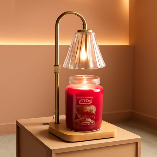Candle Warmer Lamp for Yankee Candles, Christmas Birthday Gifts for Mom Women Sister Her, House Warming Gifts, Thanksgiving Decorations for Office Room Home Decor, Clear Wax Warmer with Timer