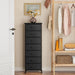 Black Tall Dresser with 7 Drawers