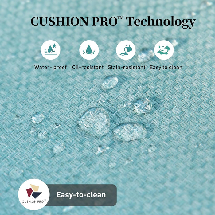 Patio Furniture Set Outdoor Furniture Brown Wicker Rattan Patio Conversation Sets with Cushion outside Sofa Set,7 Pieces with Rectangular Firepit Table,9 Seats,Blue