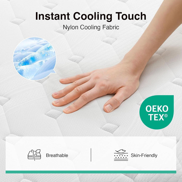 QueenSize Hybrid Mattress Gel Memory Foam CertipurUSCertified