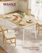 Dining Table, Dining Room Table for 4-6 People, Modern Farmhouse, for Kitchen, Quick Assembly, Heat-Resistant Surface, 29.5 X 55.1 X 29.5 Inches, Golden Oak and Cloud White UKDT100N01V2