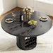 47'' round Dining Table, Wooden Kitchen Table with Fluted Base