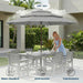 10Ft Patio Umbrella, 3 Tier Outdoor Market Table Umbrellas with 8 Fiberglass Ribs and Push Button Tilt, Windproof, Vented Canopy, UV Protection for Deck, Pool, Backyard