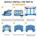 Pop up Gazebo Starry Sky Screen Tent Screen House with a Mesh Top for Camping, 12X12 Screen Room with Mosquito Netting, Hub Tent Instant Screened Canopy with Carrying Bag, Blue