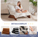 Adjustable Living Room Chair, 3-Position Bean Bag Chair with Removable Cover, Upholstered Accent Chair with Frame, Soft Reclining Lounge for Bedroom, Apartment, Office, Beige