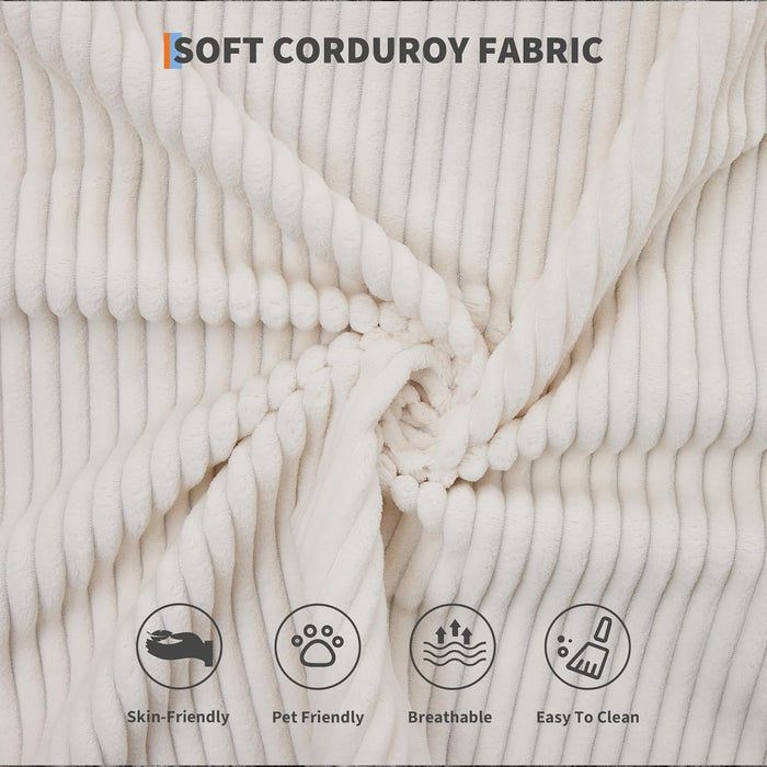 79 Inch ConvertibleSofaBed Beige Upholstery Comfort