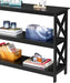 Television Stands & Entertainment Centers with 3 Tier Storage Shelf TV Stand for Living Room, Black