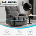 Oversized Recliner Chair with Massage and Heat, 360° Swivel Rocker