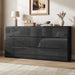 High Gloss Dresser for Bedroom, 60.2" Wide 9 Drawer Dresser, Black