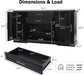 63" Farmhouse Barn Door Sideboard Buffet Cabinet with Storage – 2 Drawers, Adjustable Shelves, Door Rack, Kitchen Buffet, Large Sideboard Buffet Cabinet, Cabinet for Dishes, Black