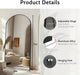 71" X 32" Arched Full Length Mirror, HD Tempered Glass Floor Mirror with Black Aluminum Frame, Standing/Leaning/Wall Mounted Mirror for Bedroom, Dressing Room & Living Room