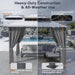 10x12 Hardtop Gazebo WeatherResistant Double Roof Patio