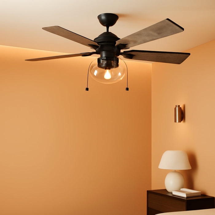 52 Inch Modern Farmhouse Integrated Led Ceiling Fan