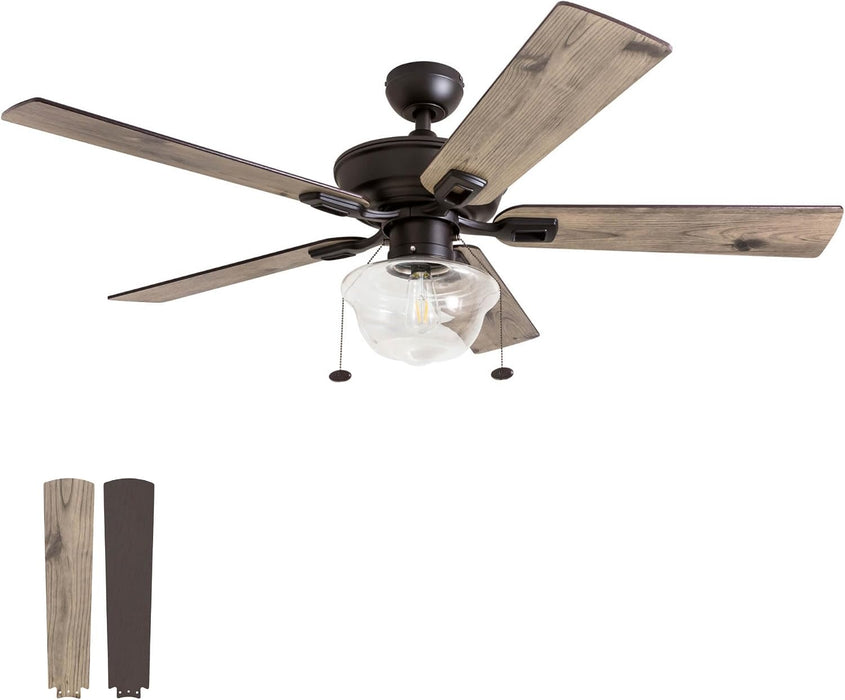 52 Inch Modern Farmhouse Integrated Led Ceiling Fan