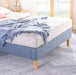 Lottie 43" Upholstered Platform Bed Frame, Blue Slate, Queen