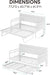 Twin Daybed with Trundle Bed, Storage Headboard with Charging Station, Sofa Day Bed with Strong Supports for Living Room, Bedroom, and Guest Room, White