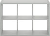CUBICLE Book Shelf, 6-Cube Bookshelf, Extra Thick Frame Horizontally & Vertically Reversible Bookcase with Open Back, 14.6" X 44" X 30", for Living Room, Bedroom, Home Office, Light Grey