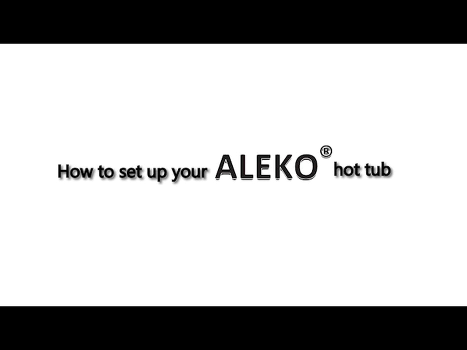 ALEKO Oval Spa Inflatable 2 Prs Hot Tub Personal Spa 145 Gallon with Drink Tray