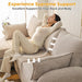EightySixInchLength L Shaped Elegant Sectional Sofa Khaki